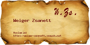 Weiger Zsanett névjegykártya